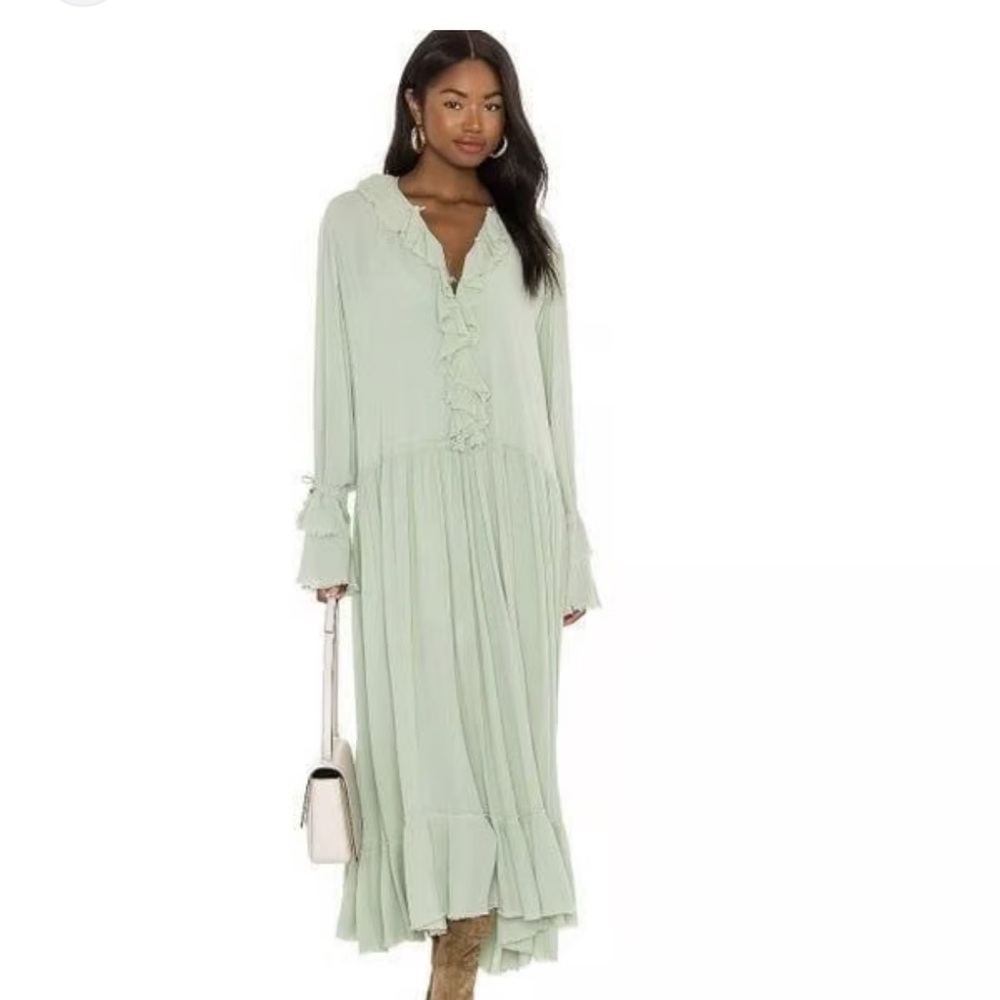Free People Sweet Darlin’ Maxi Dress in Minted Jade - Large - Picture 4 of 12